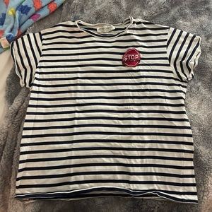 B&W Crewneck t-shirt with “Hammer Time” graphics